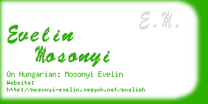 evelin mosonyi business card